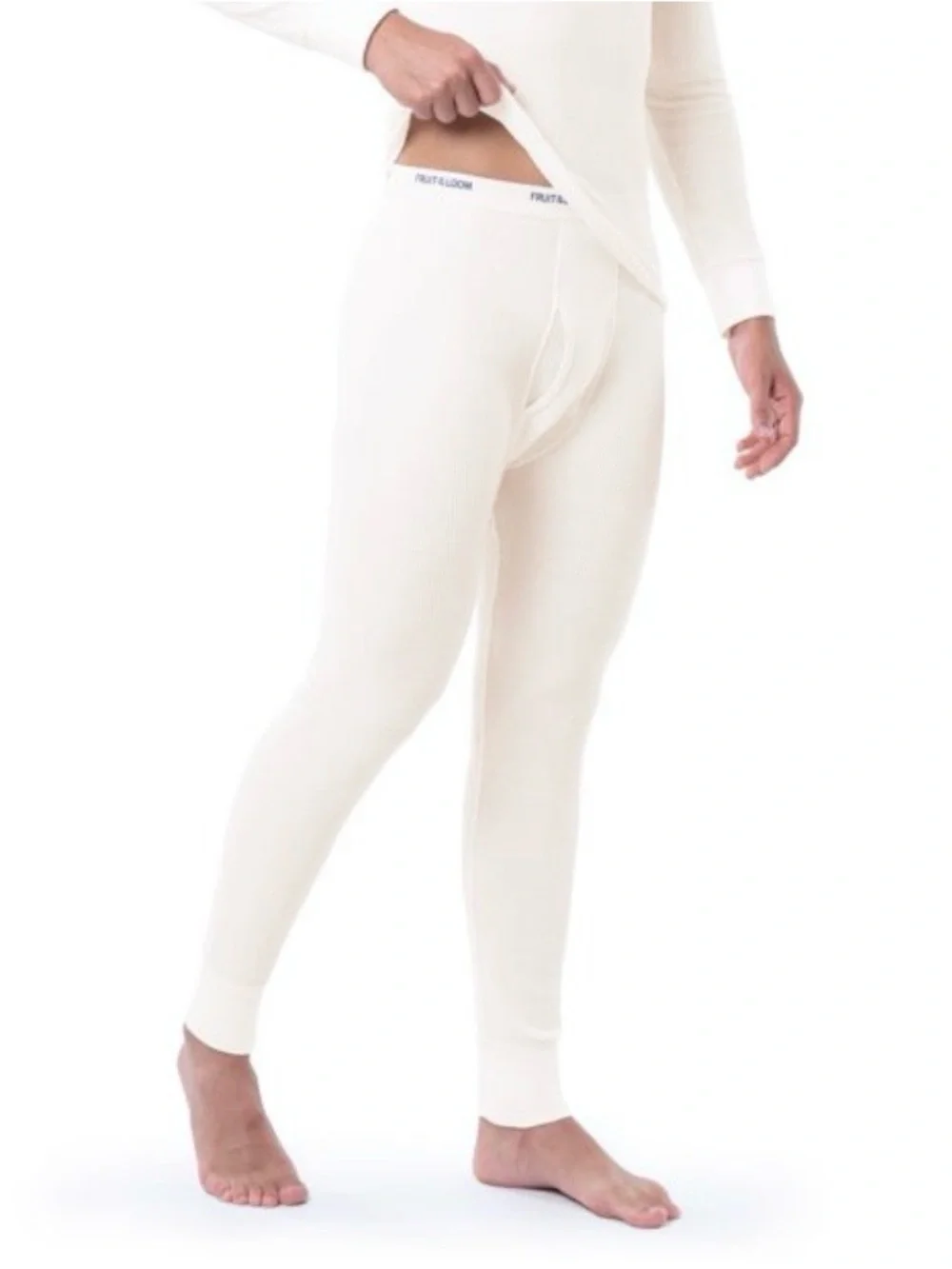 Fruit of the Loom Thermal Underwear Pants Long Johns NWT Natural